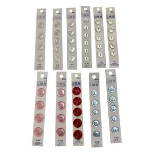 Slimline Vintage Buttons Lot Pearlescent Deadstock Sewing Crafting NOS mix size